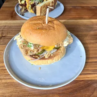 Mr Onion Fried Tofu Sandwich