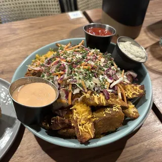 Vegan Cheddar Loaded Jojos