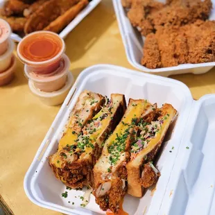 Fried Chicken Melt Sandwich
