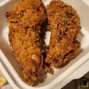 The chicken was not great. Overcooked and small pieces.