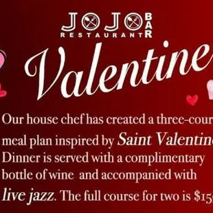 Join us for three-course dinner and jazz!