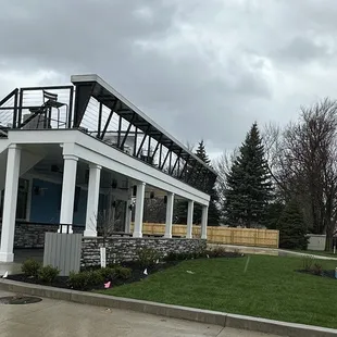 outside