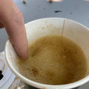 3/4 full paid for a full apple butter breve...