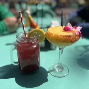 Mango Matgarita, Blueberry Gin and Juice