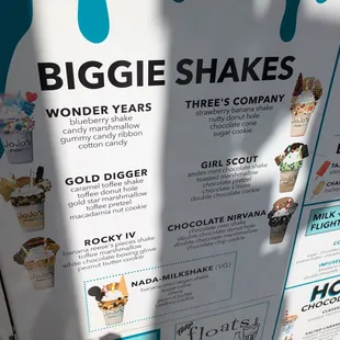 Shake menu
