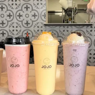 Cheese Strawberry Slush&amp;Mango Creamio&amp;Grape Creamio