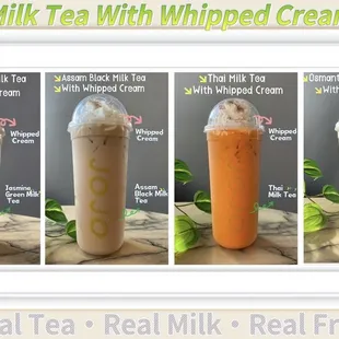 Milk Tea With Whipped Cream