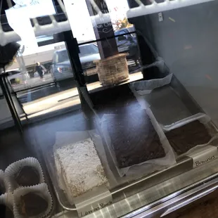 Sorry lousy photo taking. Brownies, lemon bars, and chocolate covered strawberries.