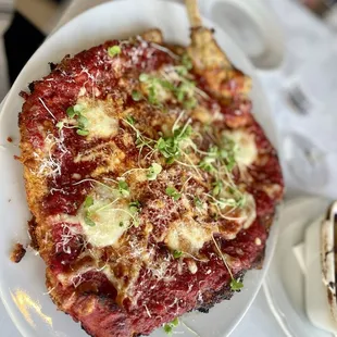Long bone veal parmigiana... this could feed several people