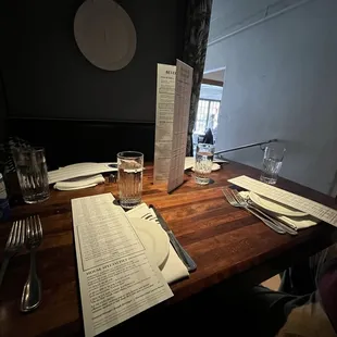 We had booth seating across from the bar.