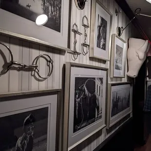 Decor outside bathrooms