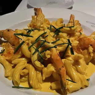 Saffron Shrimp Pasta