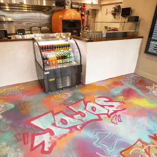 a colorful floor