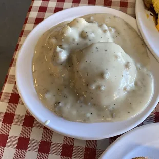 1/2 order of biscuits and sausage gravy
