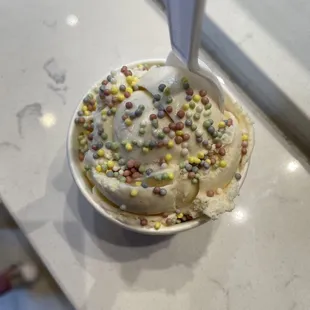 Vanilla bean with sprinkles