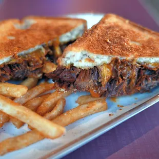 Barbacoa grilled cheese