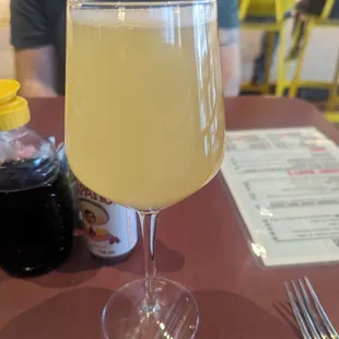 Pineapple mimosa filled to the brim
