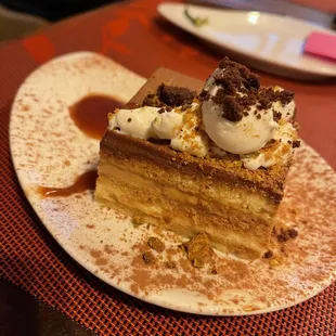 a piece of dessert on a plate