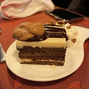 a piece of cake on a plate