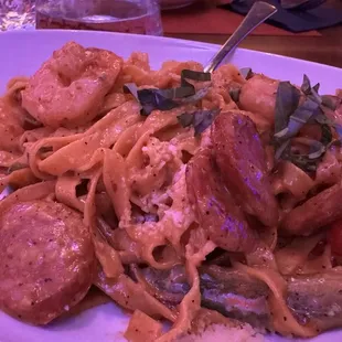 Cajun shrimp fettuccini