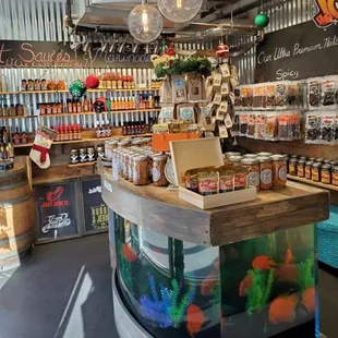 the inside of a restaurant