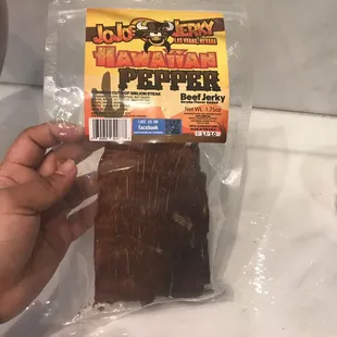 Omg best new jerky ever! I love the pepper jerky but this Hawaiian one is bomb dot com!