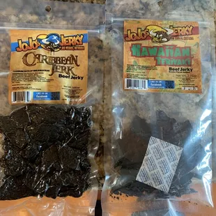 two bags of jerky beef