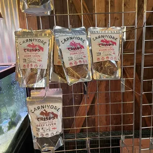 a display of sandwiches