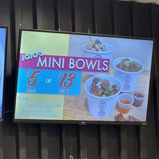 Jojo's Mini Bowl Sampler