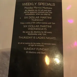 Specials!