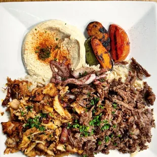 Combination Chicken &amp; Beef Shawarma Plate