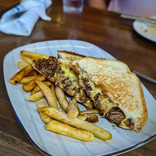 Barbacoa grilled cheese