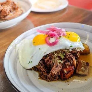 a plate of food on a table