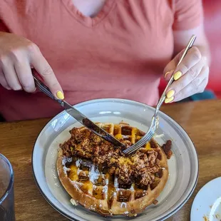 Nashville hot waffle