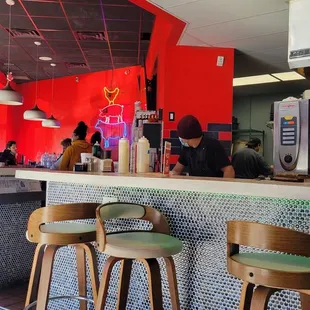 diners at the counter