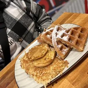 waffles, food