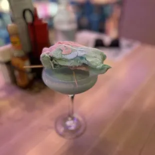 Cotton candy martini