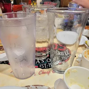 Same water in both glasses