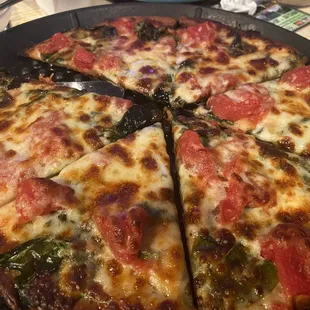 Bianca Pizza on the GF Cauliflower crust