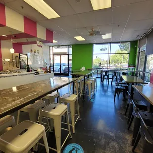 the interior of the restaurant