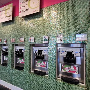 a row of vending machines