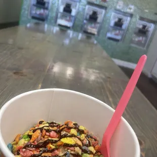 Cookies &amp; Creme (Add Fruity Pebbles &amp; Chocolate Syrup)