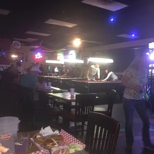 Three pool tables