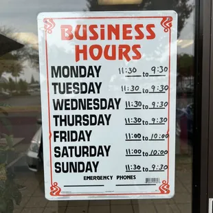 Business hours
