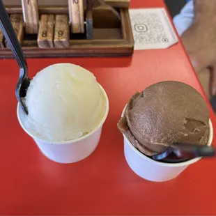 Lemon and Chocolate Italian ice