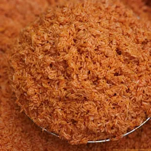 a spoon full of brown rice