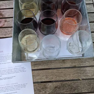 Their tasting flight!