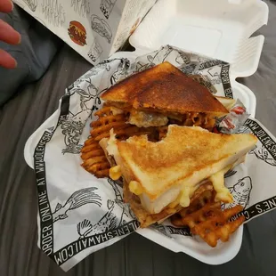 Fried Chicken Cheese Melt