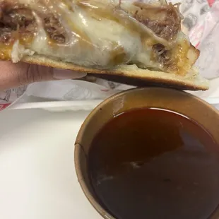 Birria Cheese Melt & Consomme