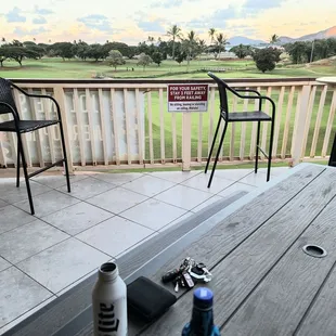 Relaxing views at Jolene&apos;s Bayview after hitting some golf balls
